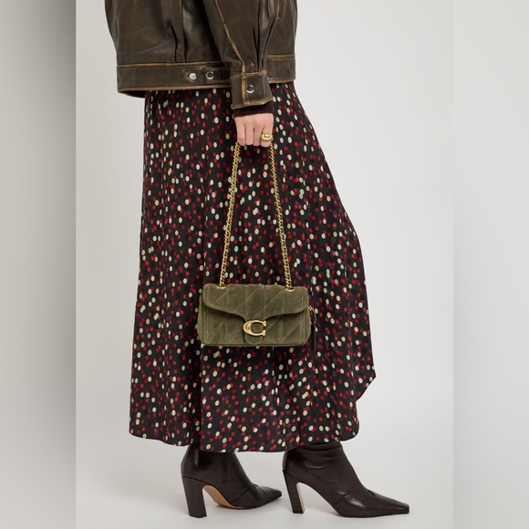 Coach Quilted Tabby Small Suede Shoulder Bag 20 - Picture 9 of 11